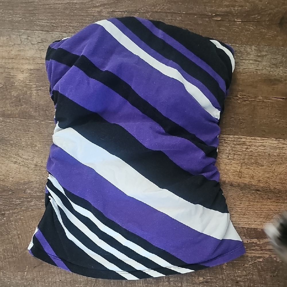 Sofia by Sofia Vergara Purple and White Top